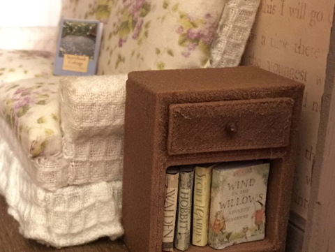 Image of Miniature Side Table / Bookcase 3D Printed in Wood
