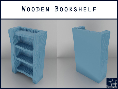 Image of Wooden Bookshelf - Tabletop Gaming - Terrain