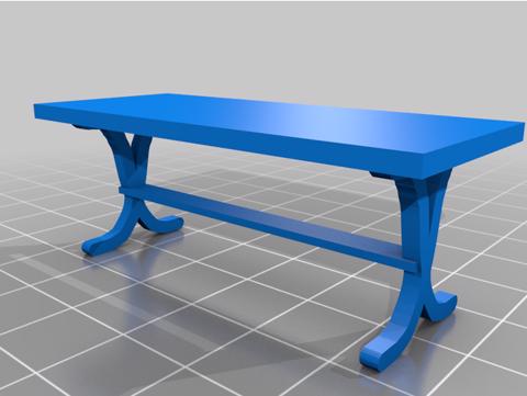 Image of Quarter Scale Simple Trestle Table (28mm)