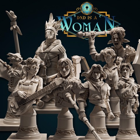 Image of DnD is a Woman - FronTiers Busts - 58 Models