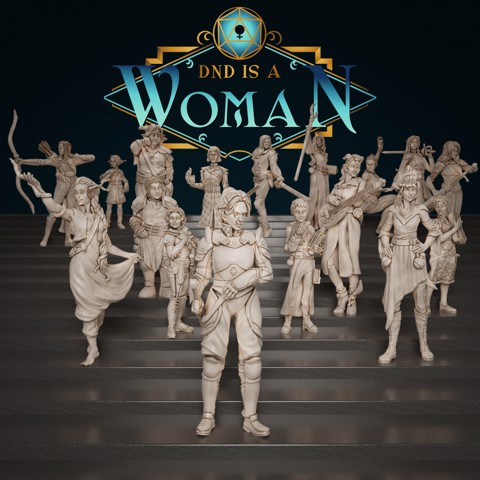 Image of DnD is a Woman - FronTiers Miniatures - 58 Models