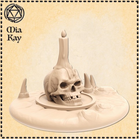 Image of Skull with Candles