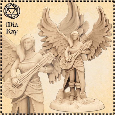 Image of Angelic Bard with Lute