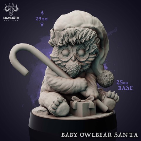 Image of Baby Owlbear Santa
