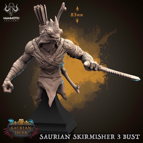 Image of Bust Saurian Skirmisher