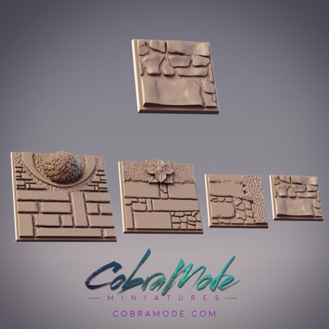 Image of Slate Path Square Base Pack (4pcs)
