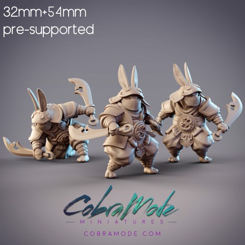 Image of Rabbitfolk Warriors - Guanghan Assassins 3-Pack (Pre-Supported)