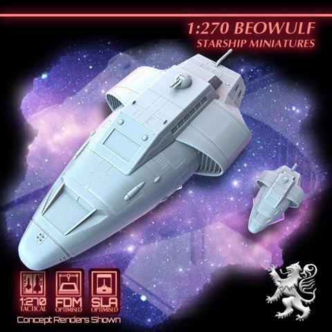 Image of 1:270 Beowulf Starship Miniatures
