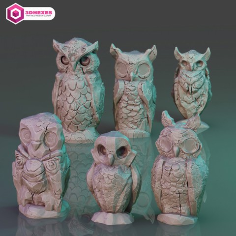 Image of Primal Totems - Owl Statues