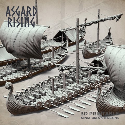 Image of Drakkars - Long Boats /Modular/ /Pre-supported/