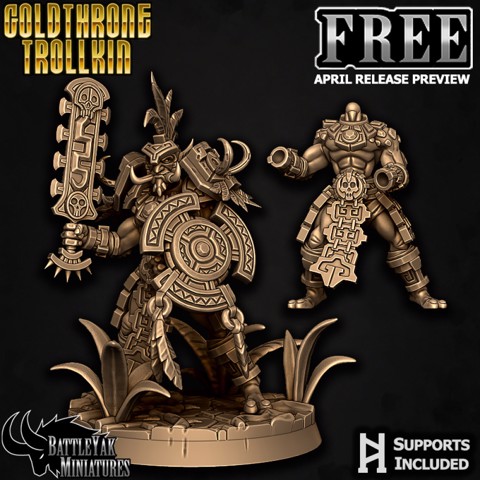 Image of Goldthrone Trollkin Free Files - April Release Preview