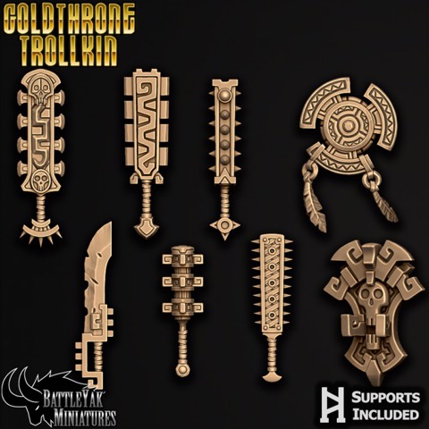 Image of Goldthrone Trollkin Customization Set