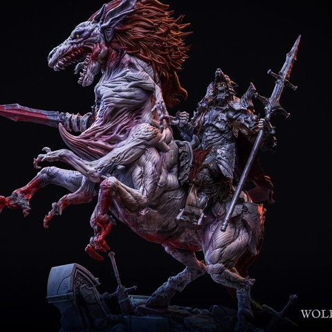 Image of Wolf of Calden on Accursed Destrier