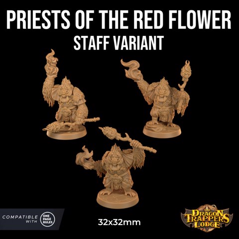 Image of Priests of the Red Flower | Presupported | The Simiax Legions