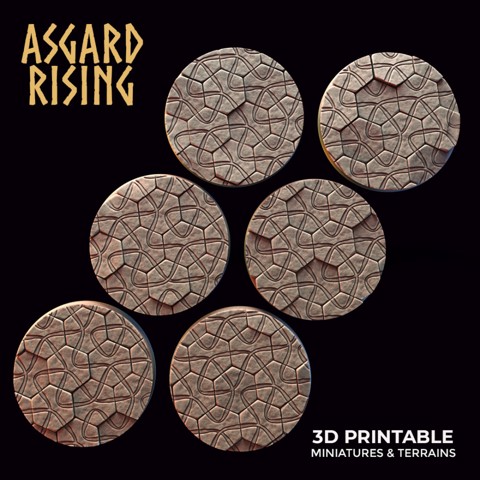Image of Hex Cobblestone - 6x 25mm Round Base (ver.1) /Pre-supported/