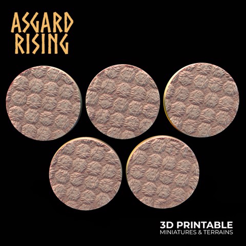 Image of Tavern Tiles - 5x 25mm Round Base /Pre-supported/