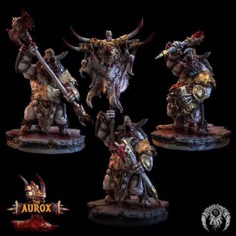 Image of Aurox Warrior 1 - Banner, Drum & Two Handed Axe
