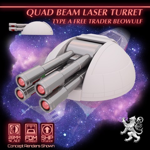 Image of Quad Beam Laser Turret - Type A Free Trader Beowulf
