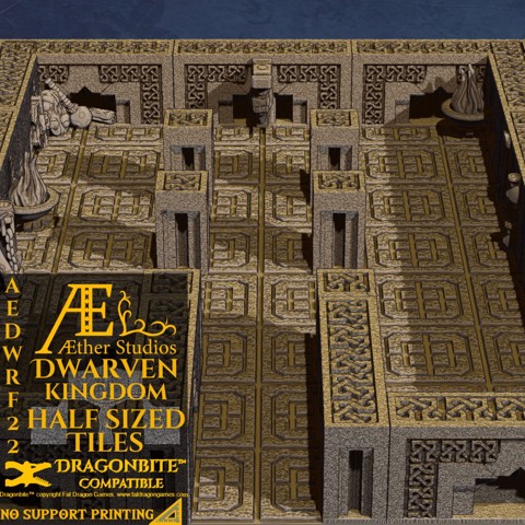 Image of AEDWRF22 - Half Sized Tiles