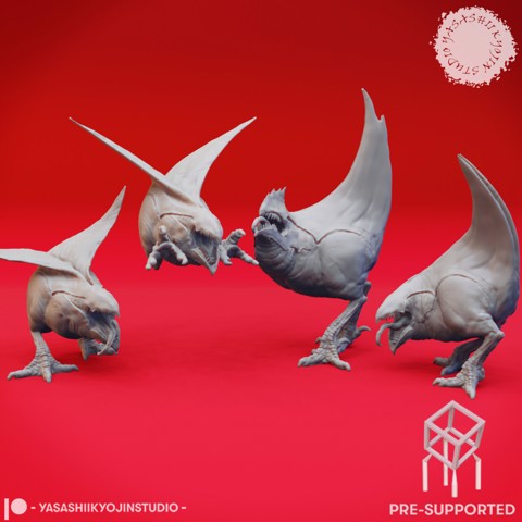 Image of Abyssal Chicken Mob - Tabletop Miniatures (Pre-Supported)
