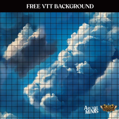 Image of Free Sky VTT Background  (Gridded)