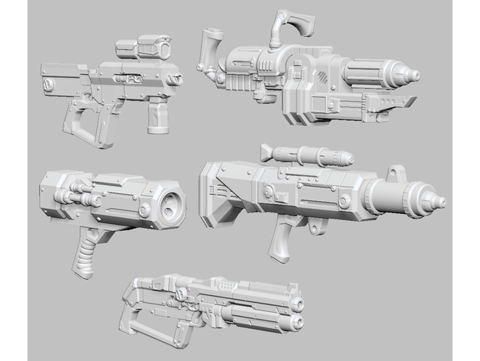 Image of Sci Fi Weapons Set