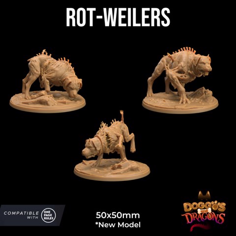 Image of Rot-Weilers | PRESUPPORTED | Doggos and Dragons