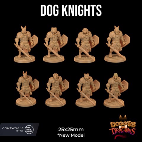 Image of Dog Knights | PRESUPPORTED | Doggos and Dragons