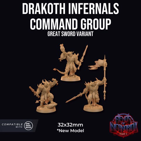 Image of Drakoth Infernals Command Group | PRESUPPORTED | Fiends of Incadriox
