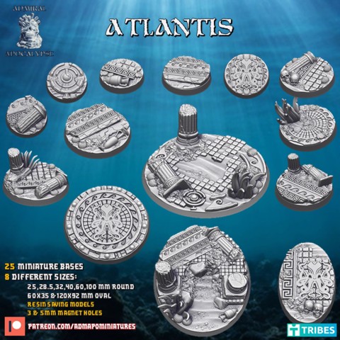 Image of Atlantis Bases & Toppers (pre-supported)