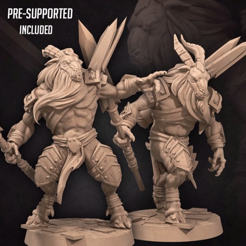 Image of Goatmen Spears (2 Models) [CURRENT TRIBES RELEASE]