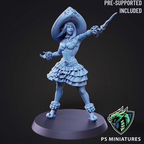 Image of Witch Elf Pose 3 - 2 Variants and Pinup