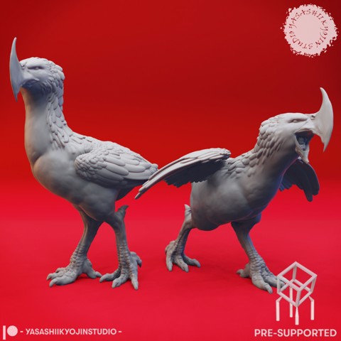 Image of Axe Beak Pair - Tabletop Miniatures (Pre-Supported)