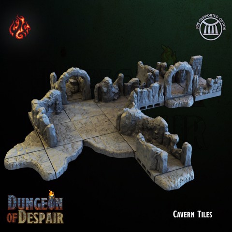 Image of Dungeon of Despair Cavern Modular Tiles and props