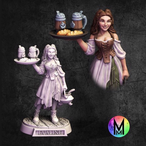 Image of Barmaid Evaline - Barmaid of the Poison apple pub ( Female Barmaid)