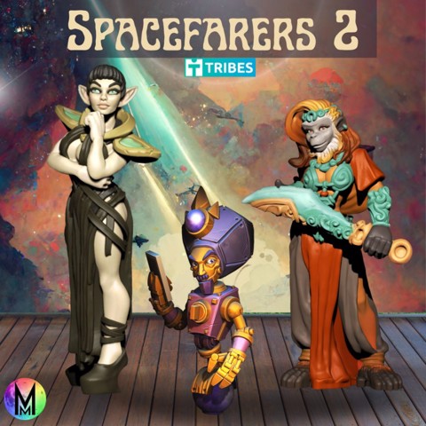 Image of Spacefarers Pt. 2 - Astral Elf, Monkey Girl, Mechagnome (compatible with spelljammer)