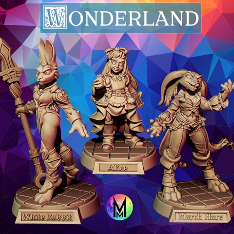 Image of Wonderland - Alice in Wonderland part 1 (Alice, White Rabbit, March Hare)