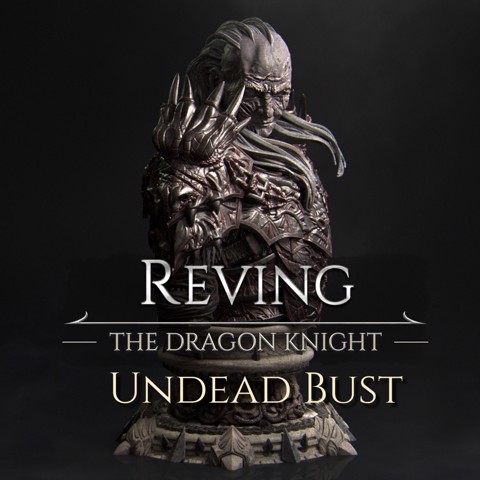 Image of Dragon Knight Undead Bust [presupported]
