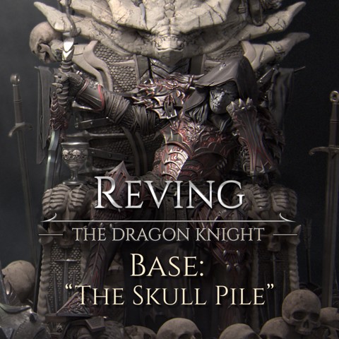Image of Dragon Knight with Skull Base [presupported]
