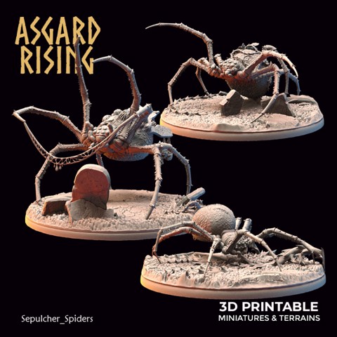 Image of Sepulcher Spiders /EasyToPrint/ /Pre-supported/