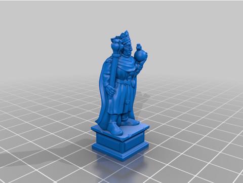 Image of King statue (Supportless, FDM-friendly)