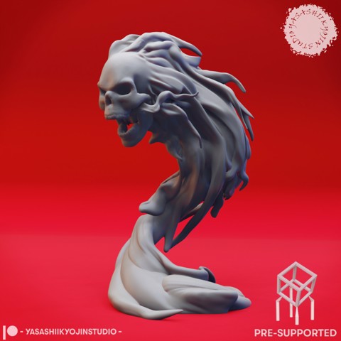 Image of Rearing Flameskull - Tabletop Miniature (Pre-Supported)