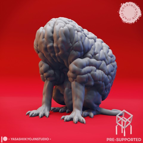 Image of Sitting Intellect Devourer - Tabletop Miniature (Pre-Supported)