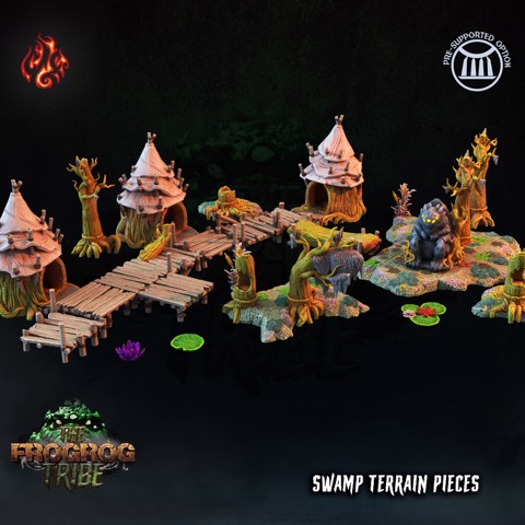 Image of Frogrog Tribe Swamp Scenery Pieces
