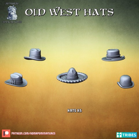 Image of Old West Hats (pre-supported)