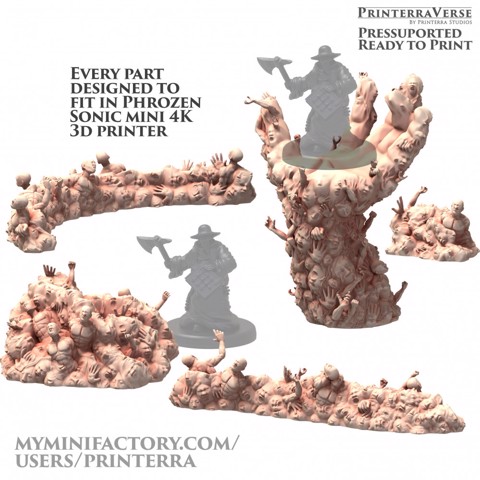 Image of 022 FANTASIA Demonic Face and Grotesque Body Horror Scatter Terrain
