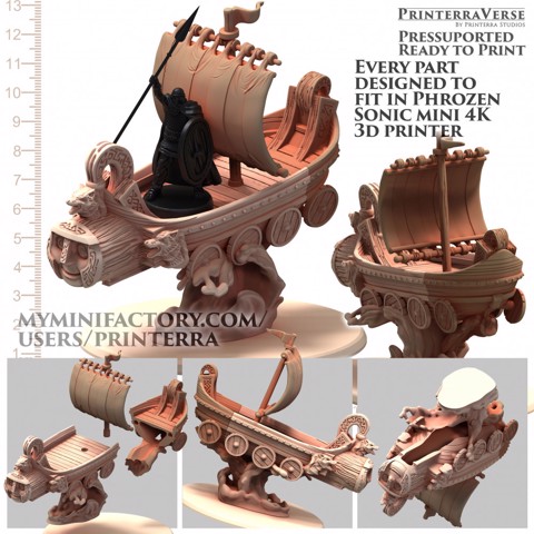 Image of 021-2-001 NORSE Thorrmas the Wolf Viking Storm Ship