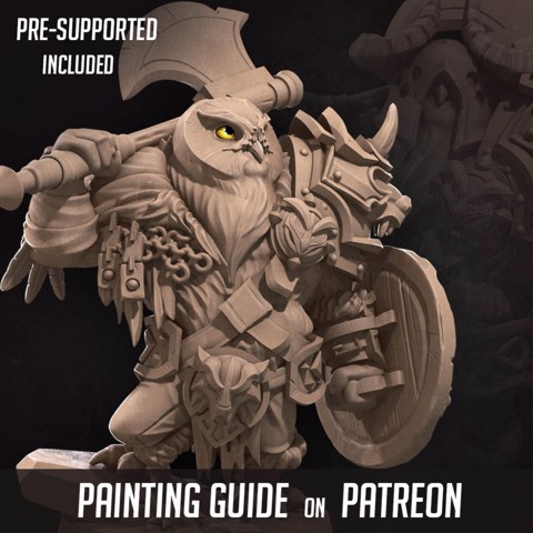 Image of Owlfolk Barbarian (2 Versions) [CURRENT TRIBES RELEASE]