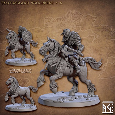 Image of Northmen Huskarls Horse Rider - A (Skutagaard Northmen Saga)