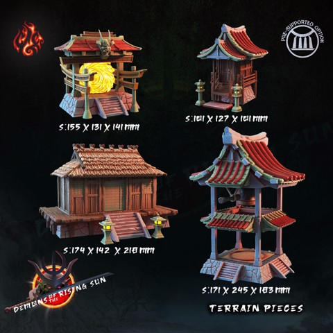 Image of "Hobgoblin Temple Grounds" Scenery Pieces